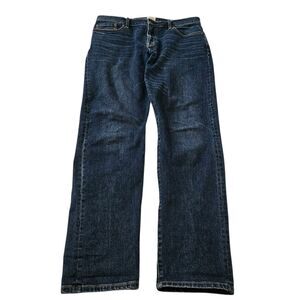 Flint & Tinder Jeans Mens 32 x 32 Blue Rinse Straight Fit Leg Denim Stretch